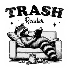 Trash Reader Raccoon sticker