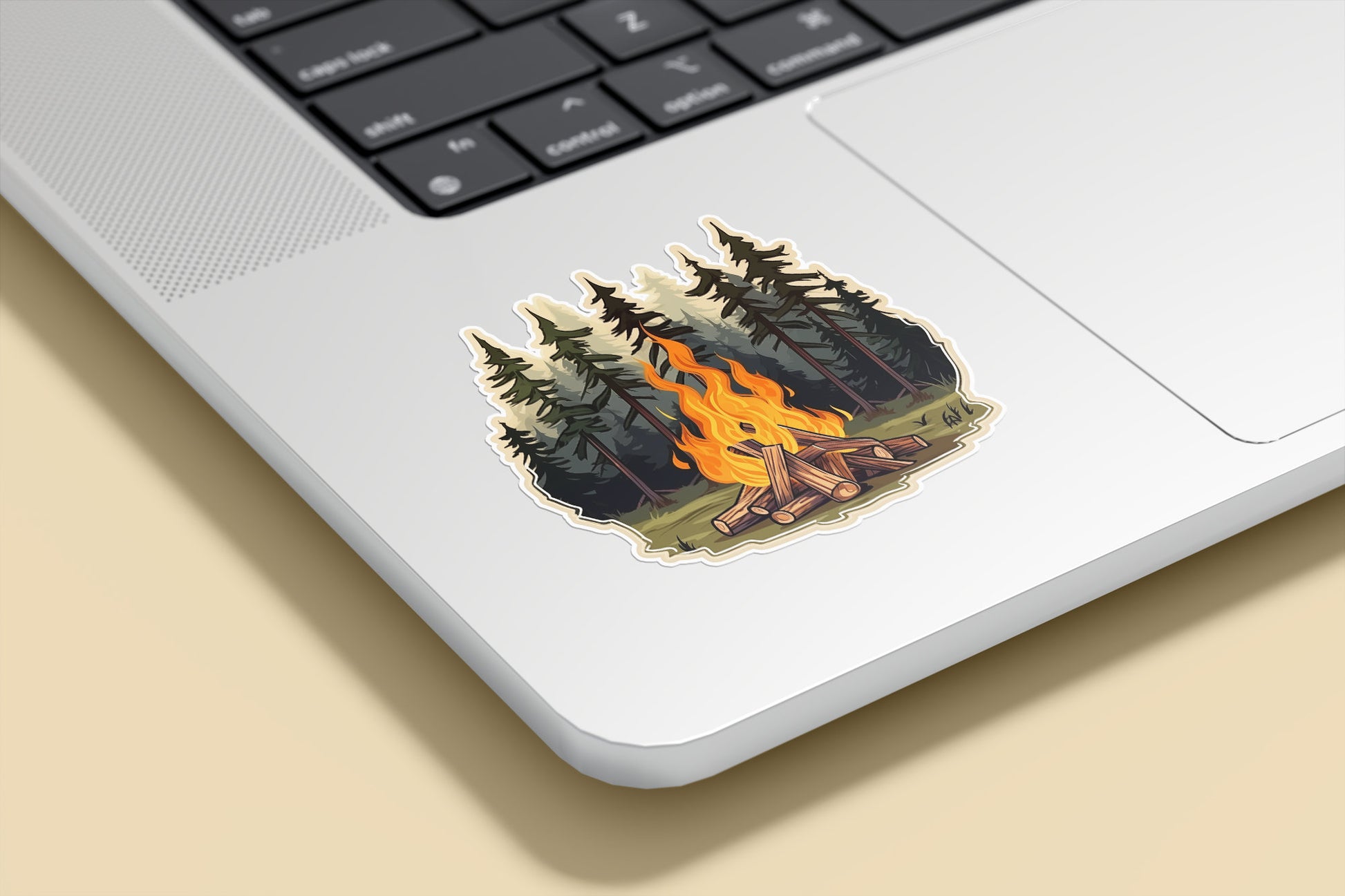 Forest Campfire Vinyl Sticker | Sticker Lodge