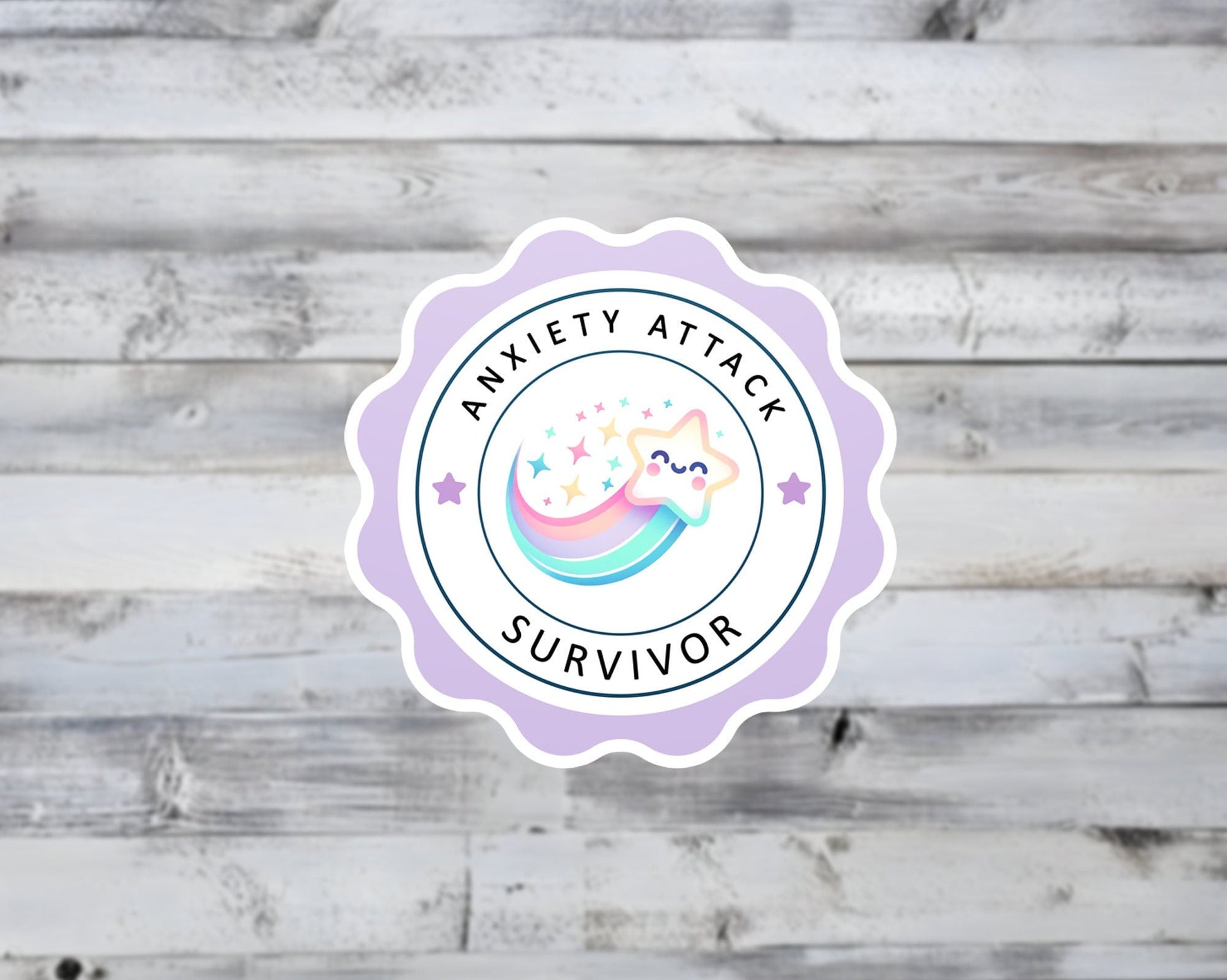 Anxiety Attack Survivor Vinyl Sticker | Sticker Lodge