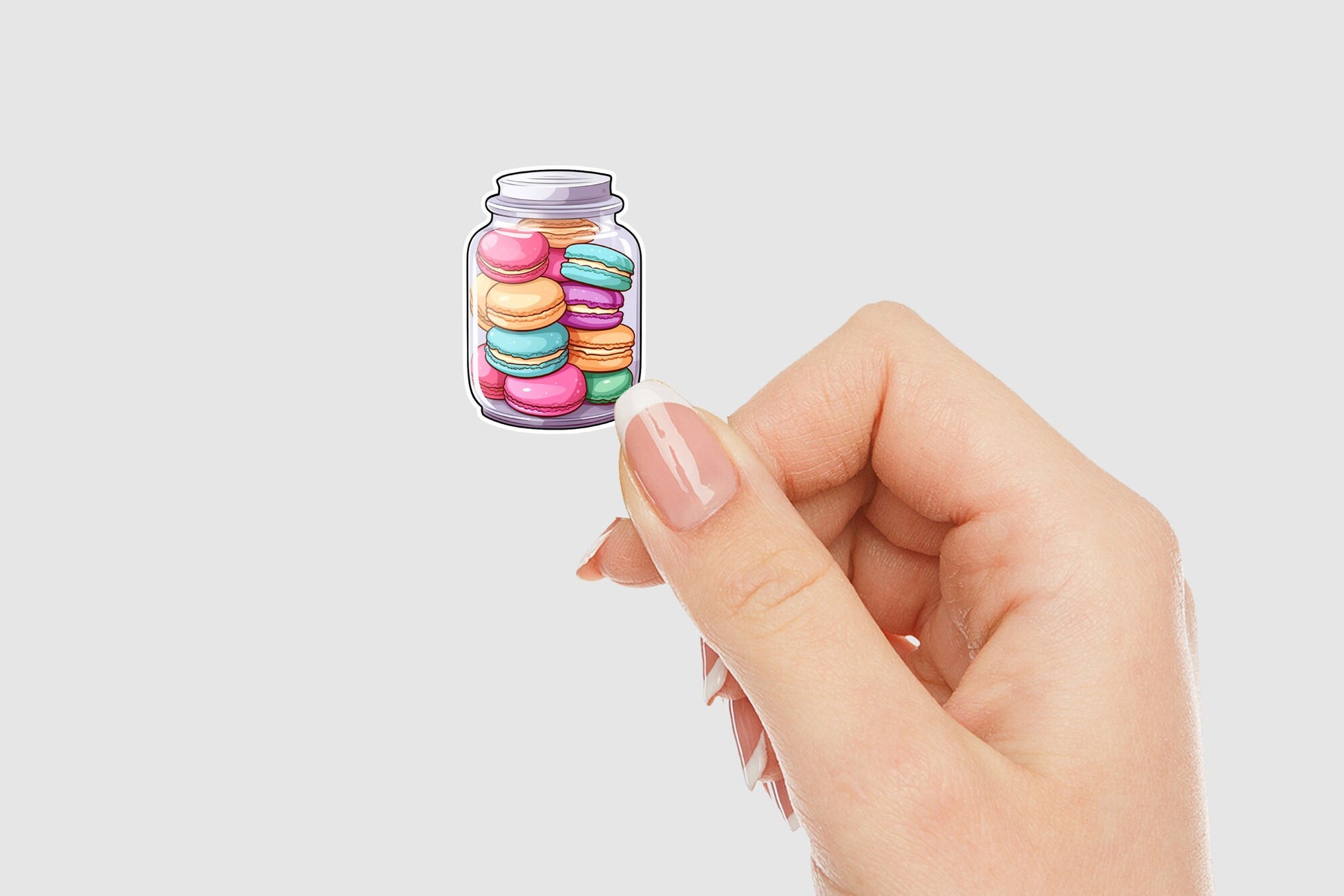 Colorful Macaron Jar Vinyl Sticker | Sticker Lodge
