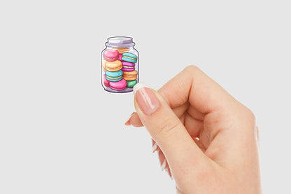 Colorful Macaron Jar Vinyl Sticker | Sticker Lodge
