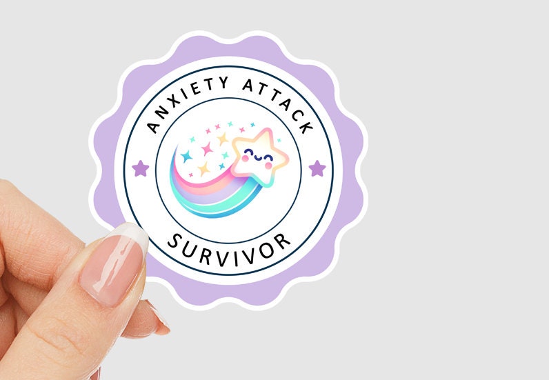 Anxiety Attack Survivor Vinyl Sticker | Sticker Lodge