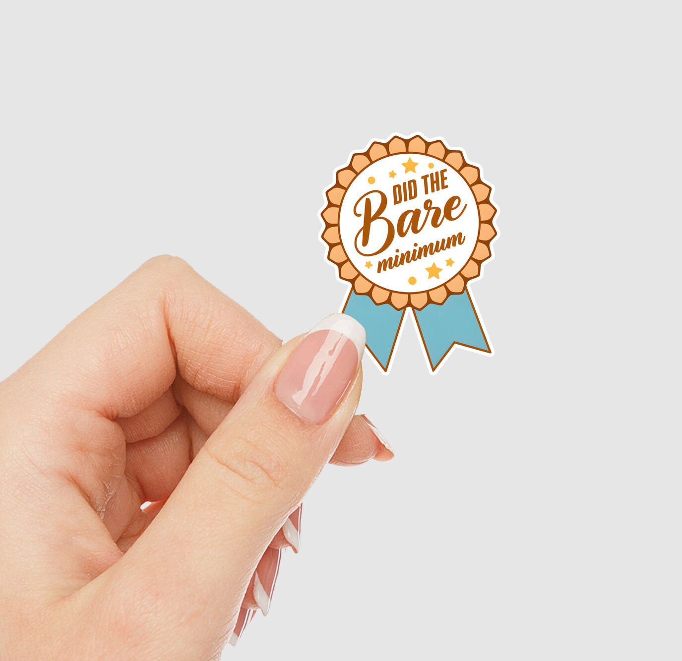 Did the Bare Minimum Vinyl Sticker | Sticker Lodge