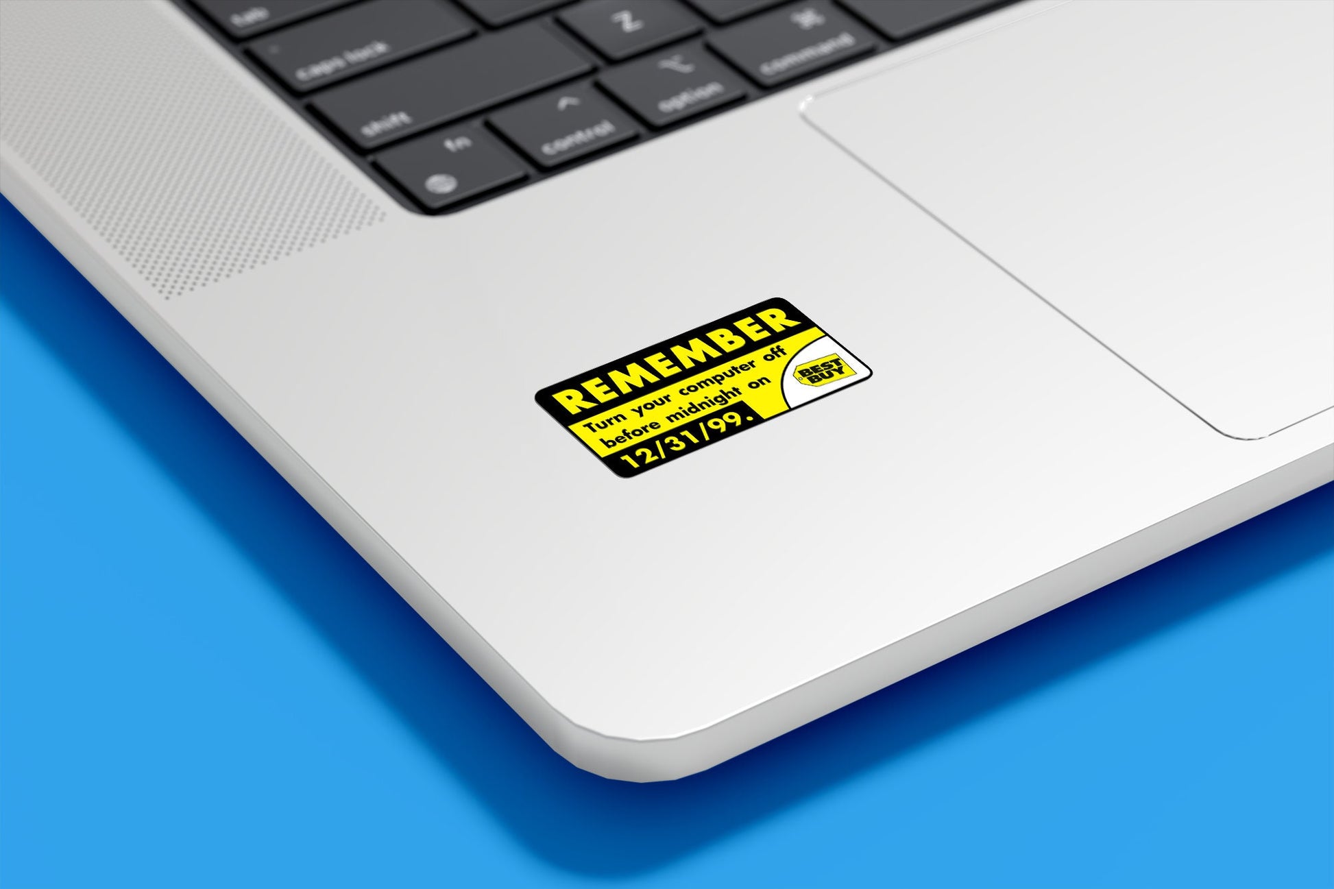 Remember Y2K Turn Off Computer Matte Vinyl Sticker | Sticker Lodge