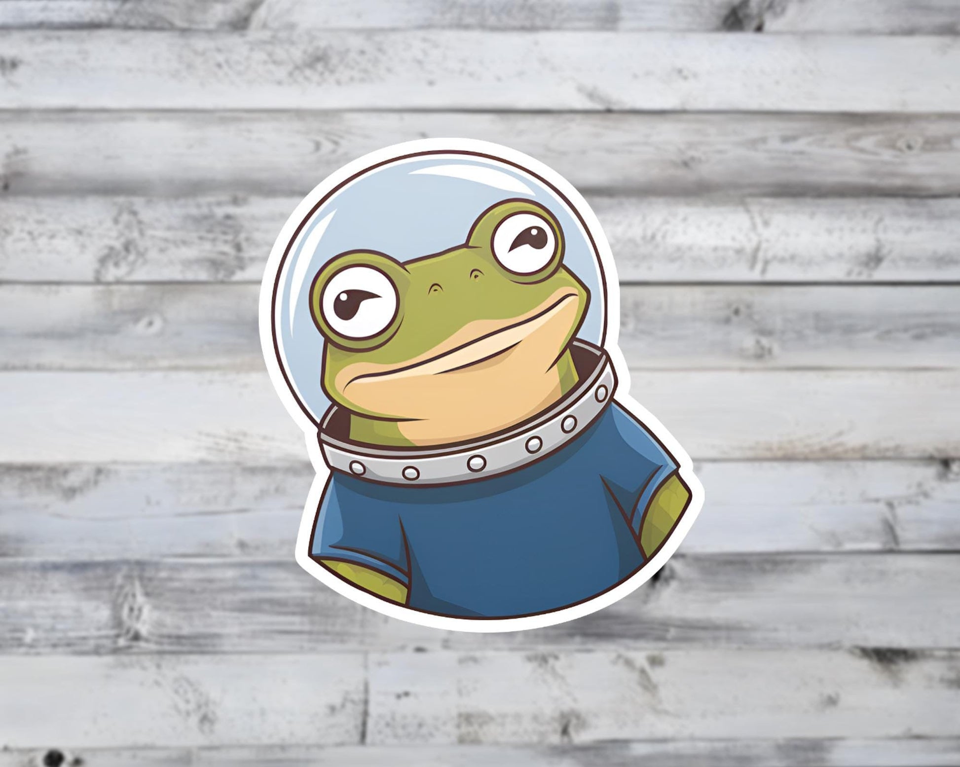 Astronaut Space Frog Vinyl Sticker | Sticker Lodge