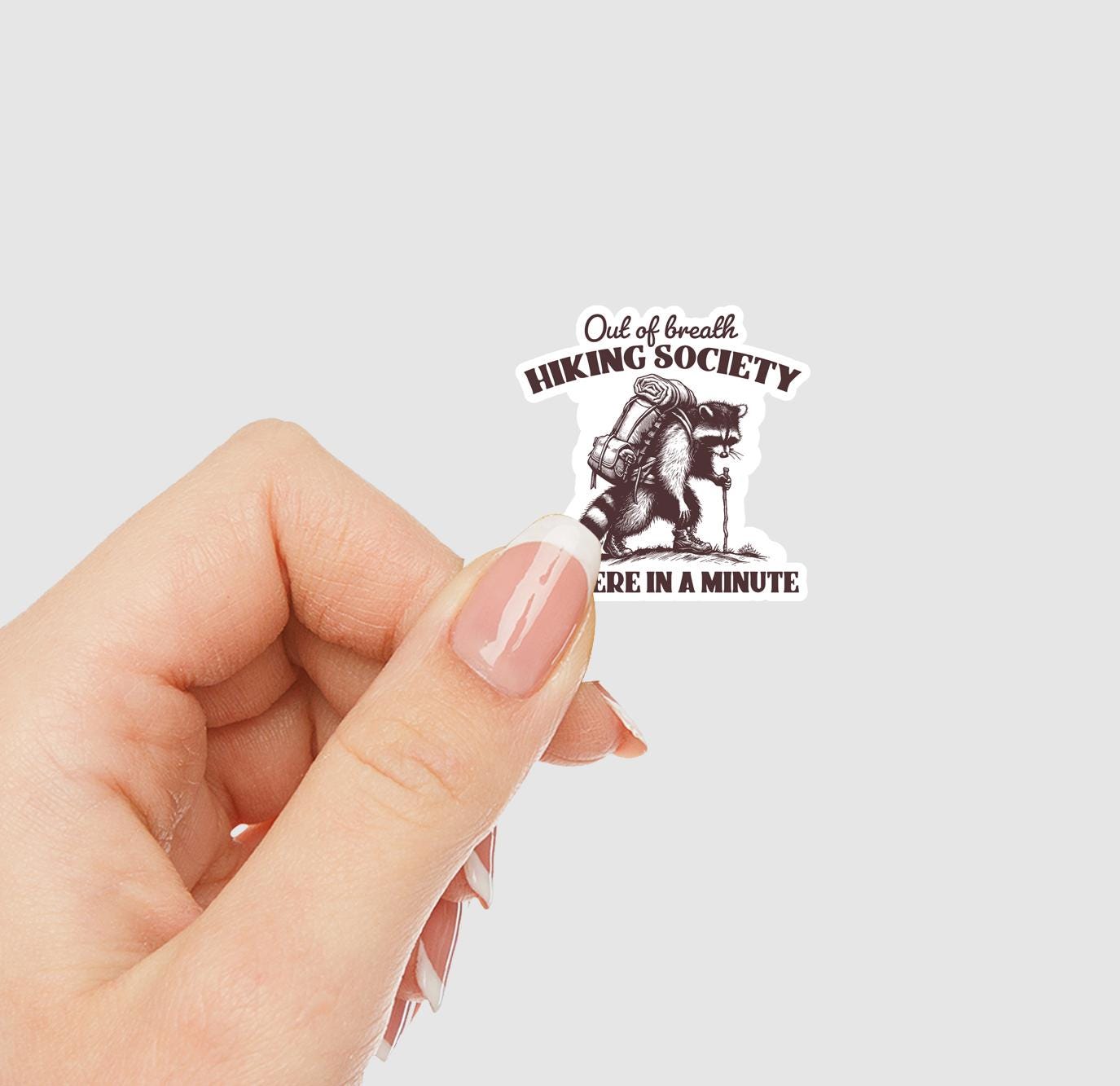 Out of Breath Hiking Society Vinyl Sticker | Sticker Lodge
