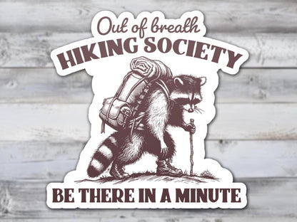Out of Breath Hiking Society Vinyl Sticker | Sticker Lodge