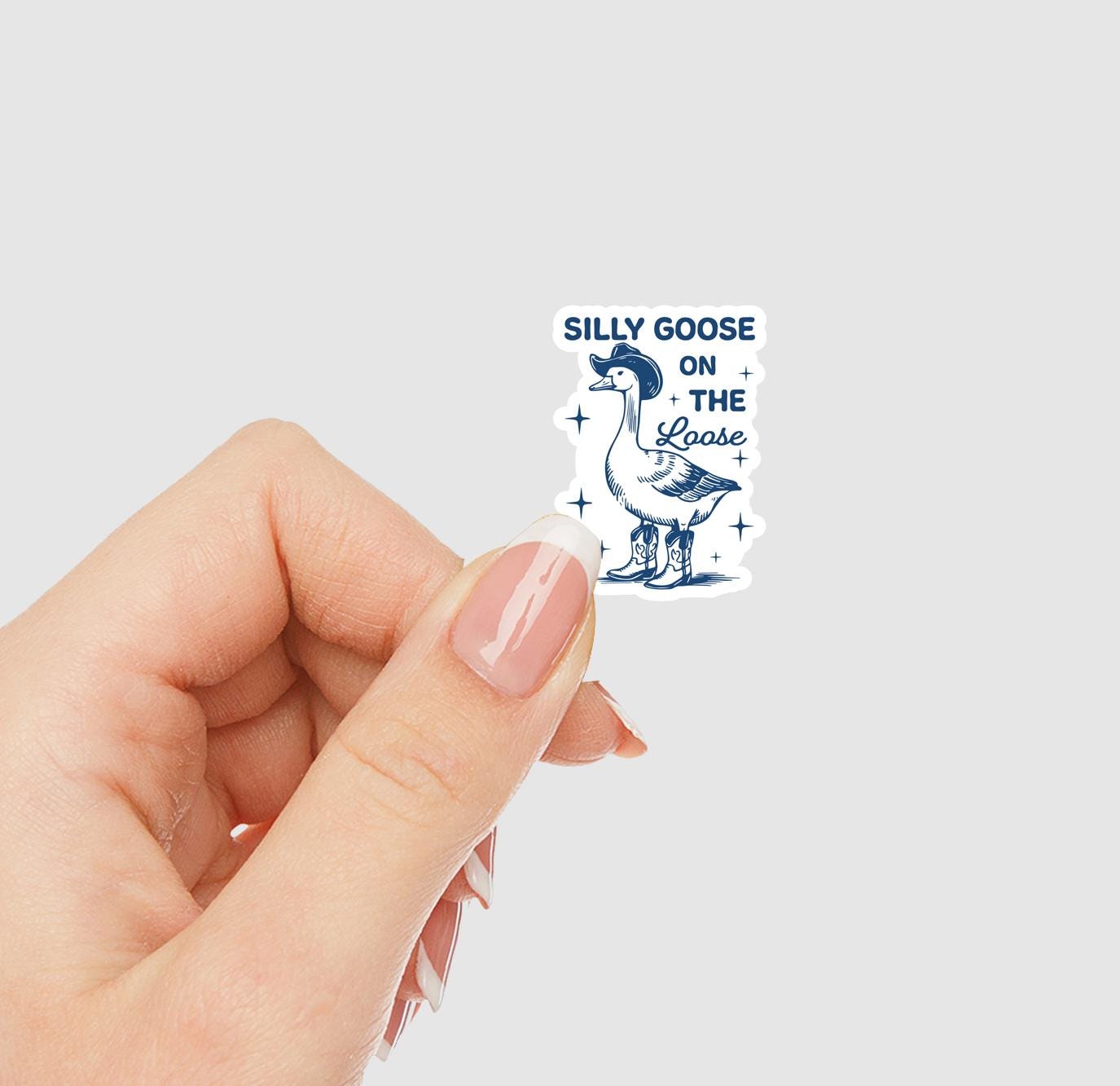 Silly Goose On The Loose Vinyl Sticker | Sticker Lodge