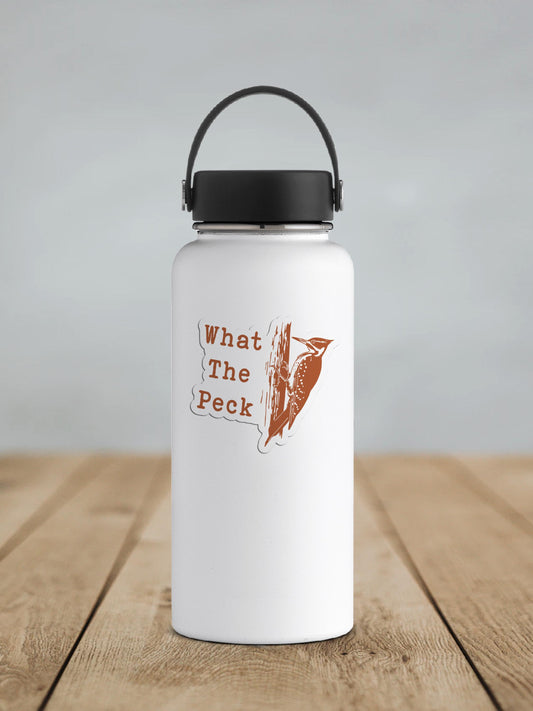 What The Peck Vinyl Sticker | Sticker Lodge