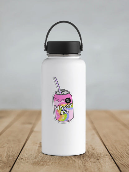 Can of Whoop Ass Vinyl Sticker | Sticker Lodge