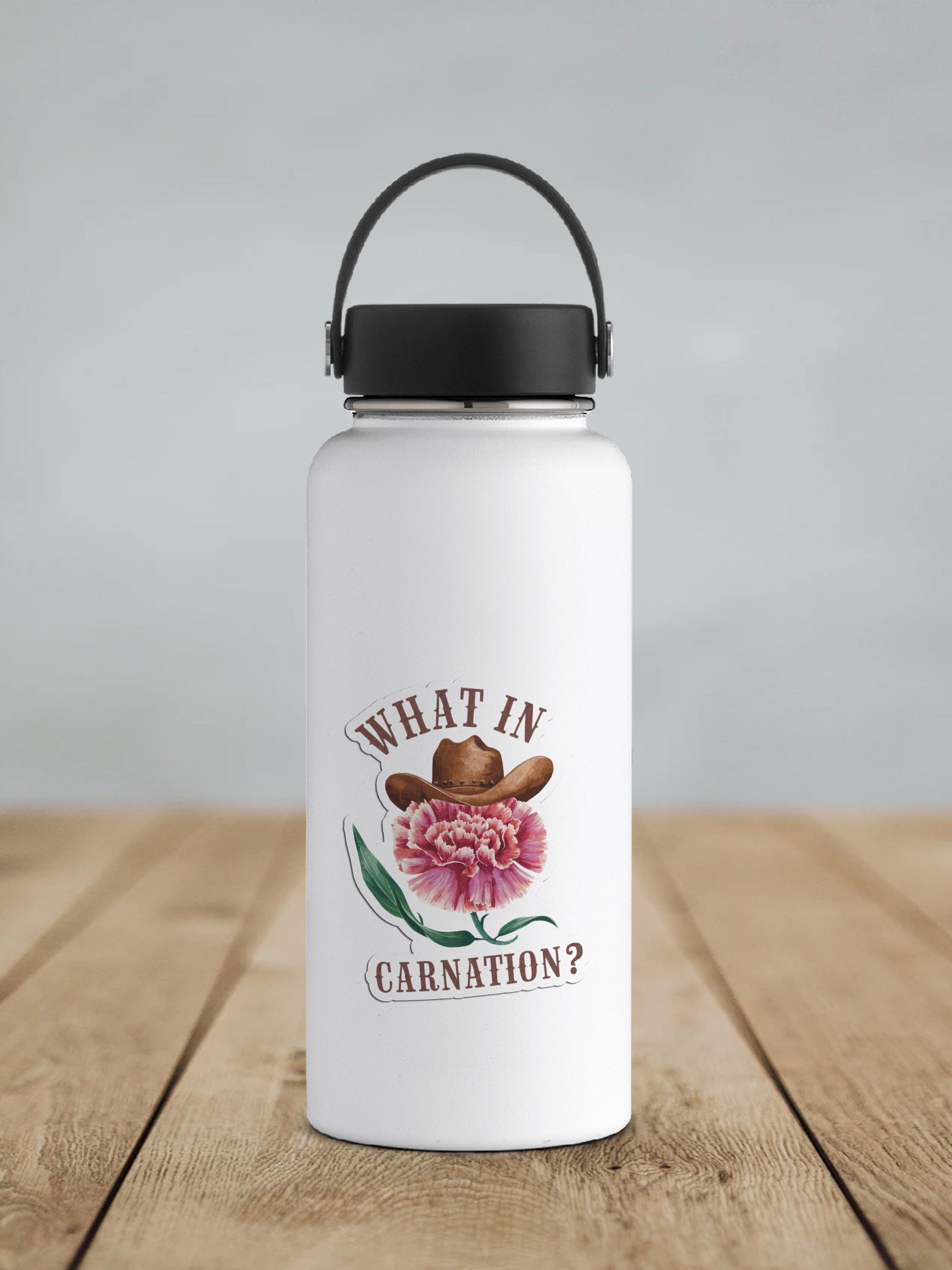 What In Carnation Vinyl Sticker | Sticker Lodge