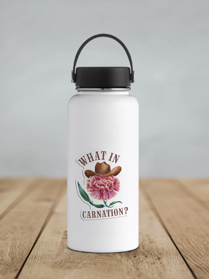What In Carnation Vinyl Sticker | Sticker Lodge
