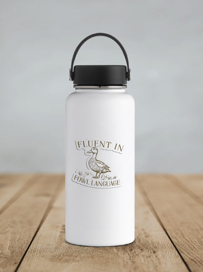 Fluent In Fowl Language Vinyl Sticker | Sticker Lodge
