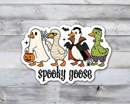 Spooky Goose Vinyl Sticker | Sticker Lodge