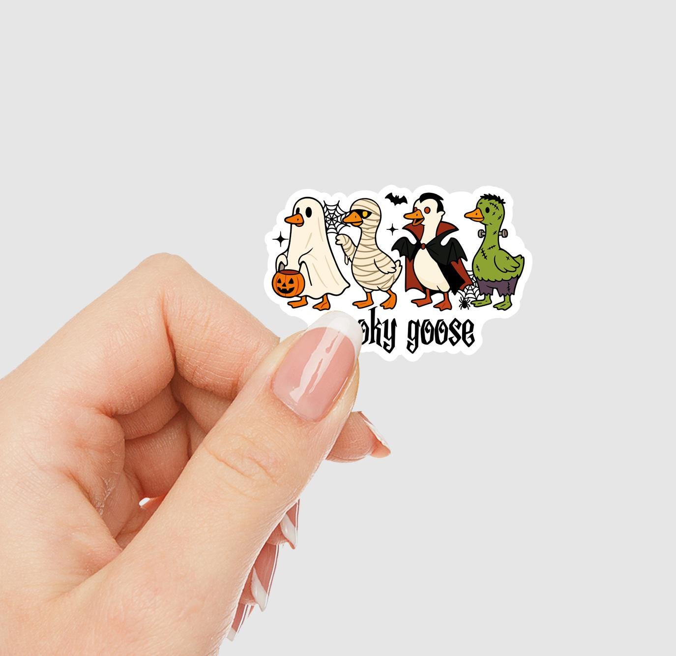 Spooky Goose Vinyl Sticker | Sticker Lodge