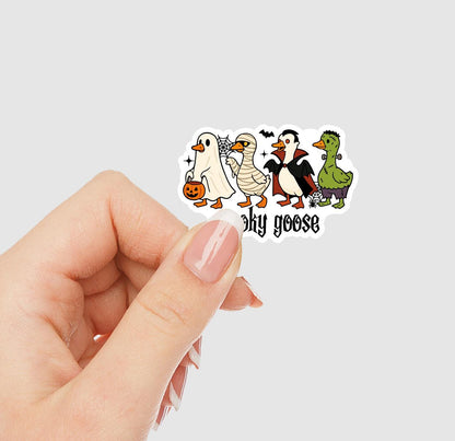 Spooky Goose Vinyl Sticker | Sticker Lodge