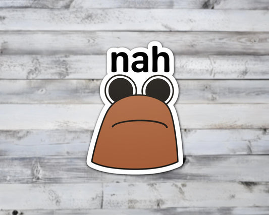 Nah Marcus The Worm Vinyl Sticker | Sticker Lodge