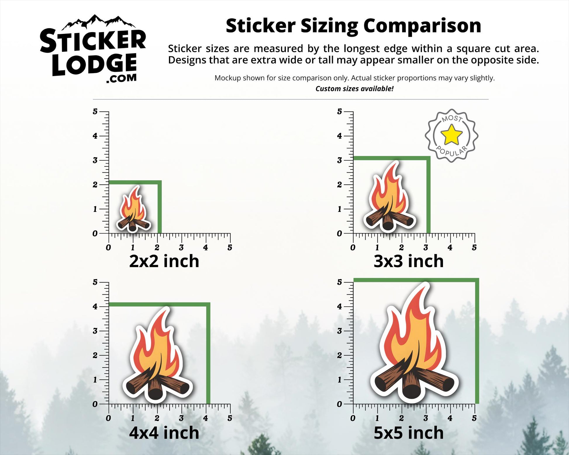 Cozy Campfire Vinyl Sticker | Sticker Lodge