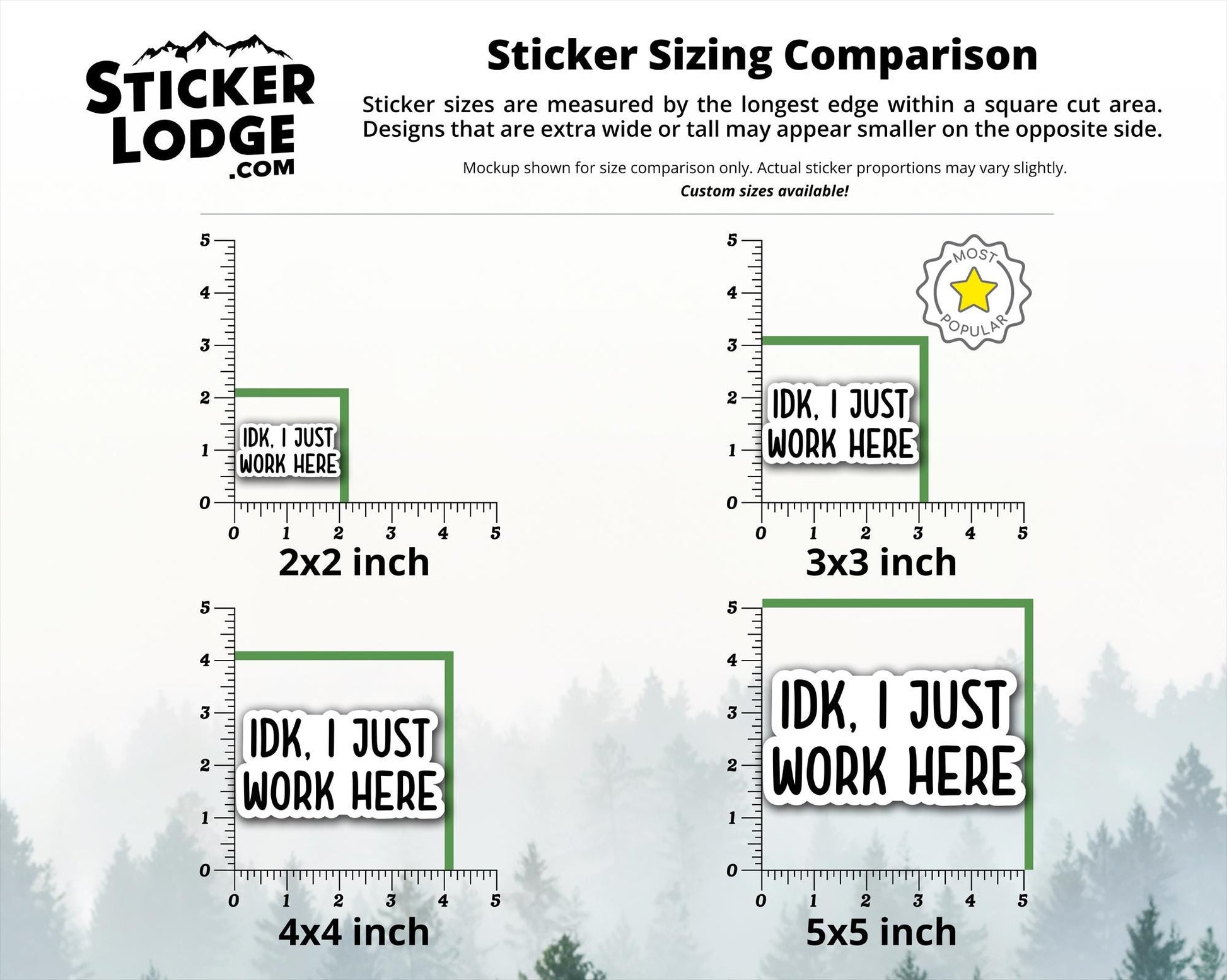 IDK I Just Work Here Vinyl Sticker | Sticker Lodge