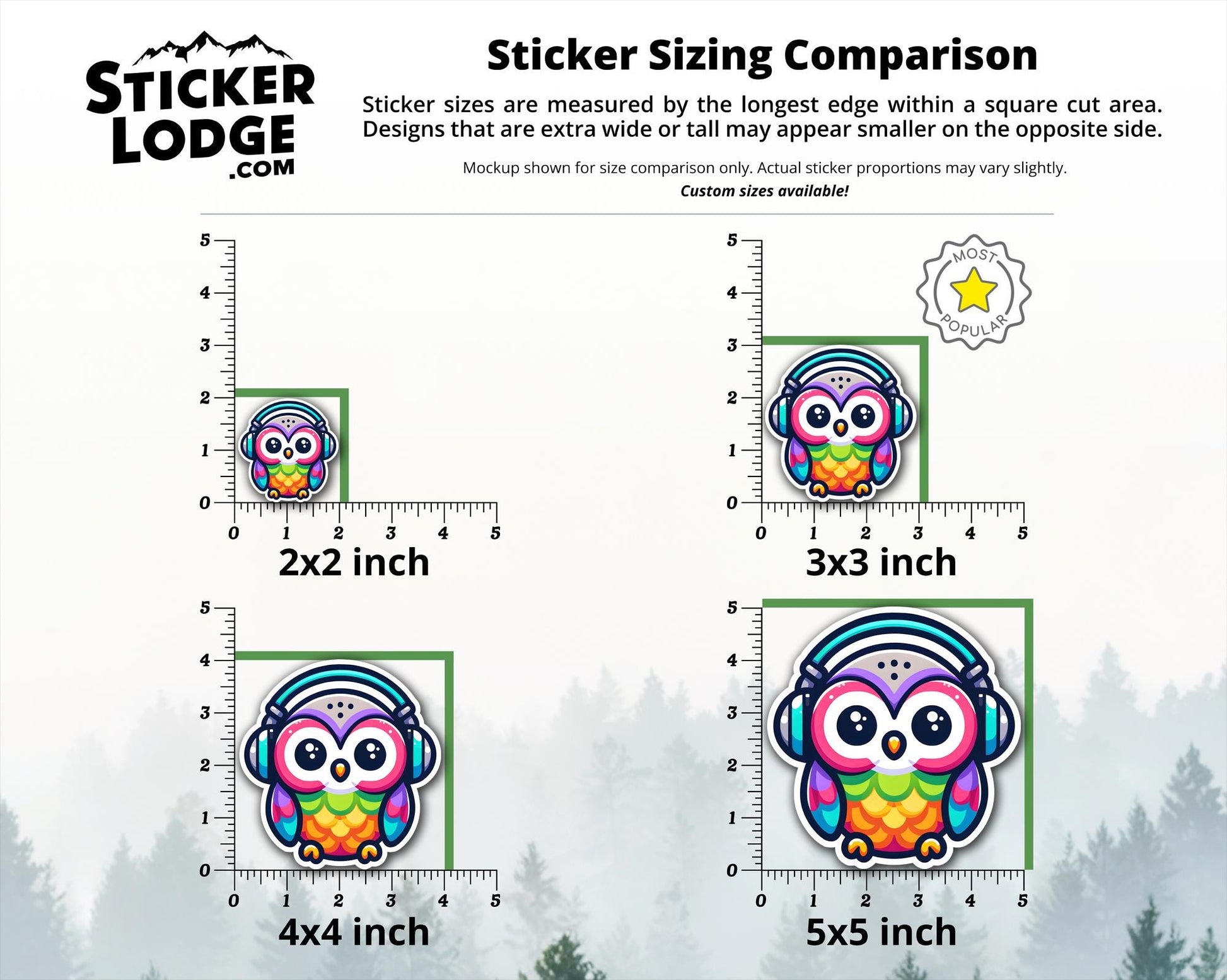 Kawaii Owl Vinyl Sticker | Sticker Lodge
