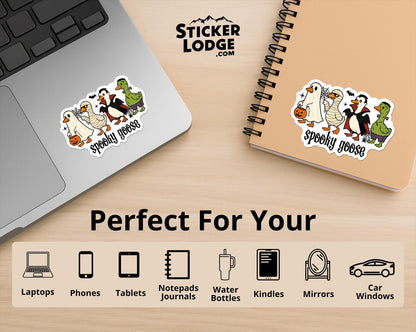 Spooky Goose Halloween Vinyl Sticker | Sticker Lodge