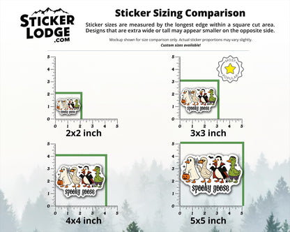 Spooky Goose Halloween Vinyl Sticker | Sticker Lodge