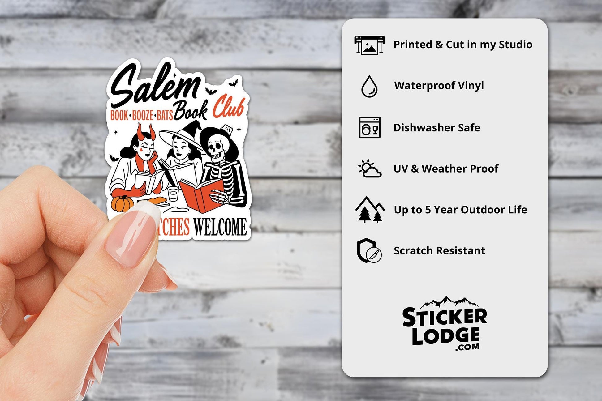 Salem Book Club Vinyl Sticker | Sticker Lodge