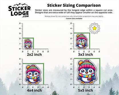 Kawaii Penguin Vinyl Sticker | Sticker Lodge