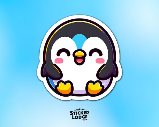 Kawaii Penguin Vinyl Sticker | Sticker Lodge