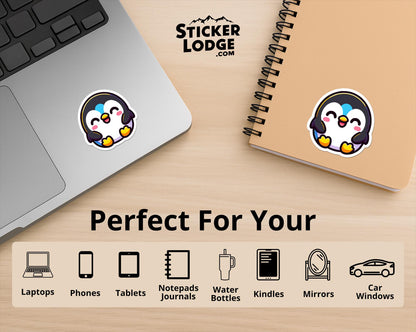 Kawaii Penguin Vinyl Sticker | Sticker Lodge