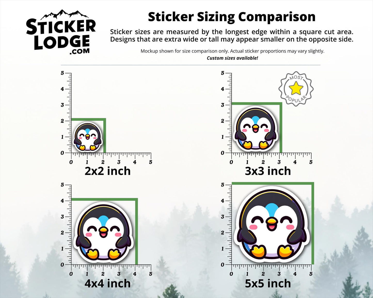 Kawaii Penguin Vinyl Sticker | Sticker Lodge