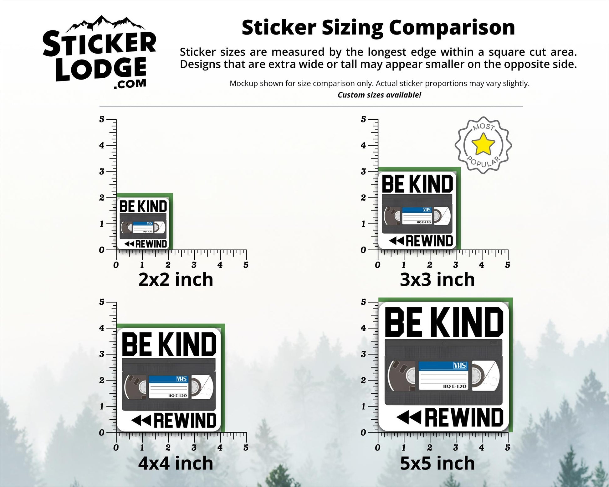 Be Kind Rewind Vinyl Sticker | Sticker Lodge