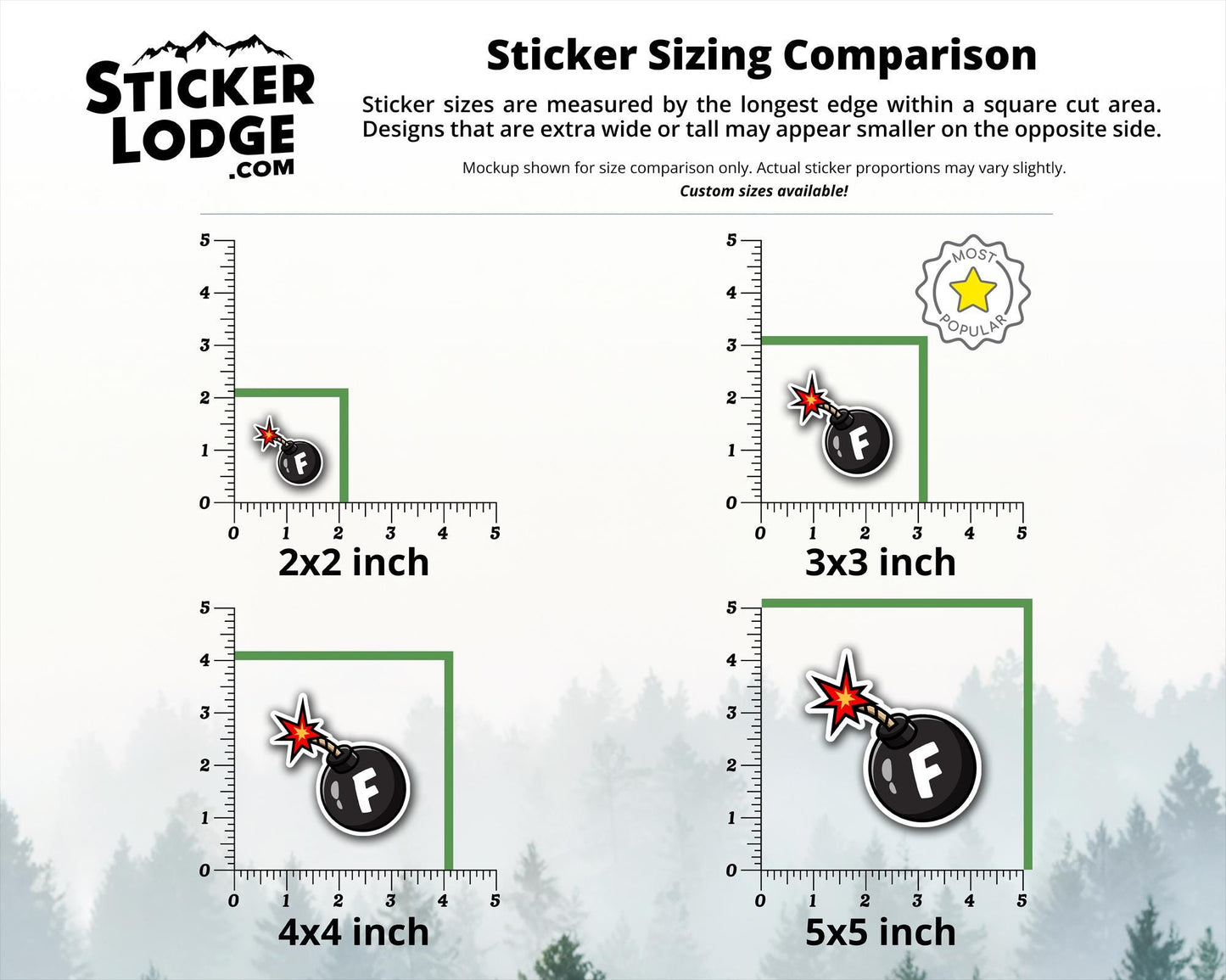 F Bomb Vinyl Sticker | Sticker Lodge