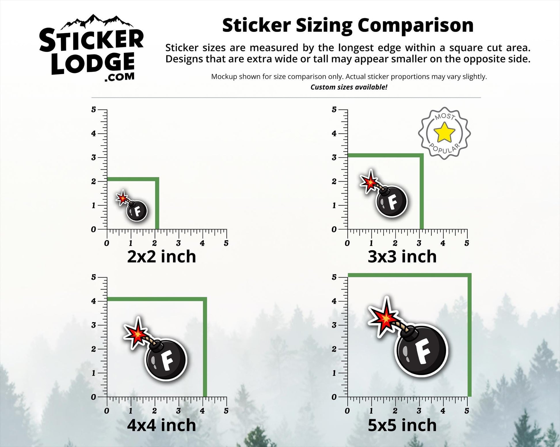 F Bomb Vinyl Sticker | Sticker Lodge