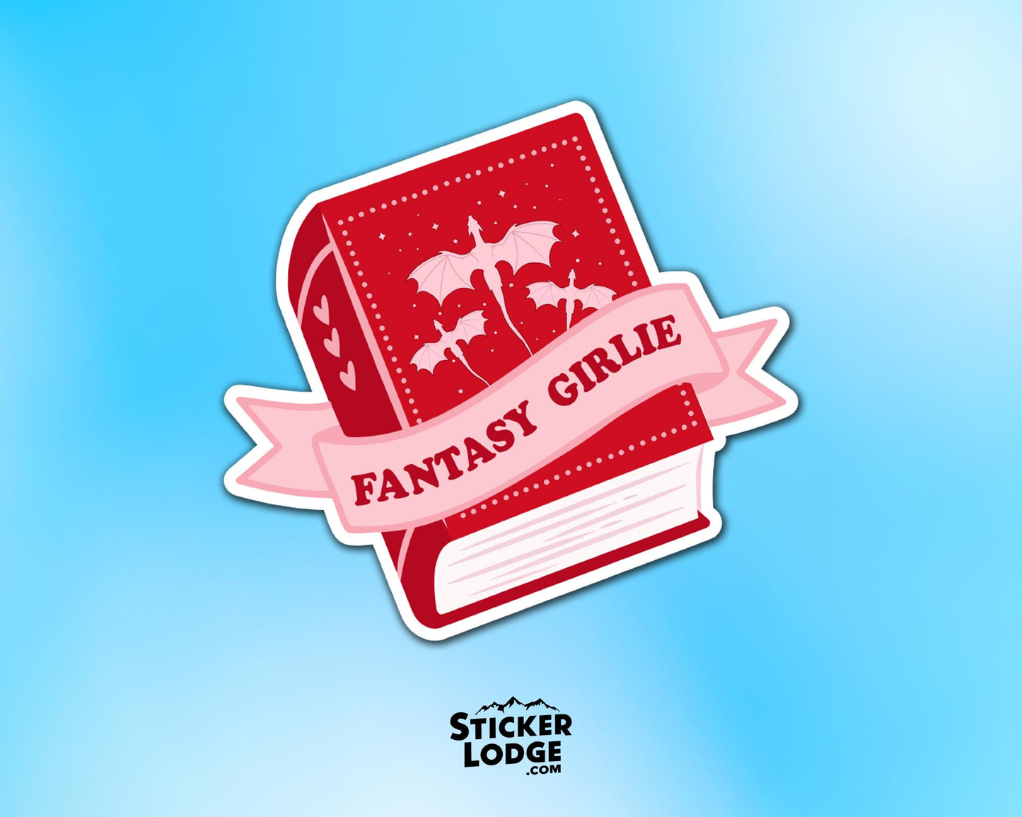 Fantasy Girlie Book Vinyl Sticker | Sticker Lodge