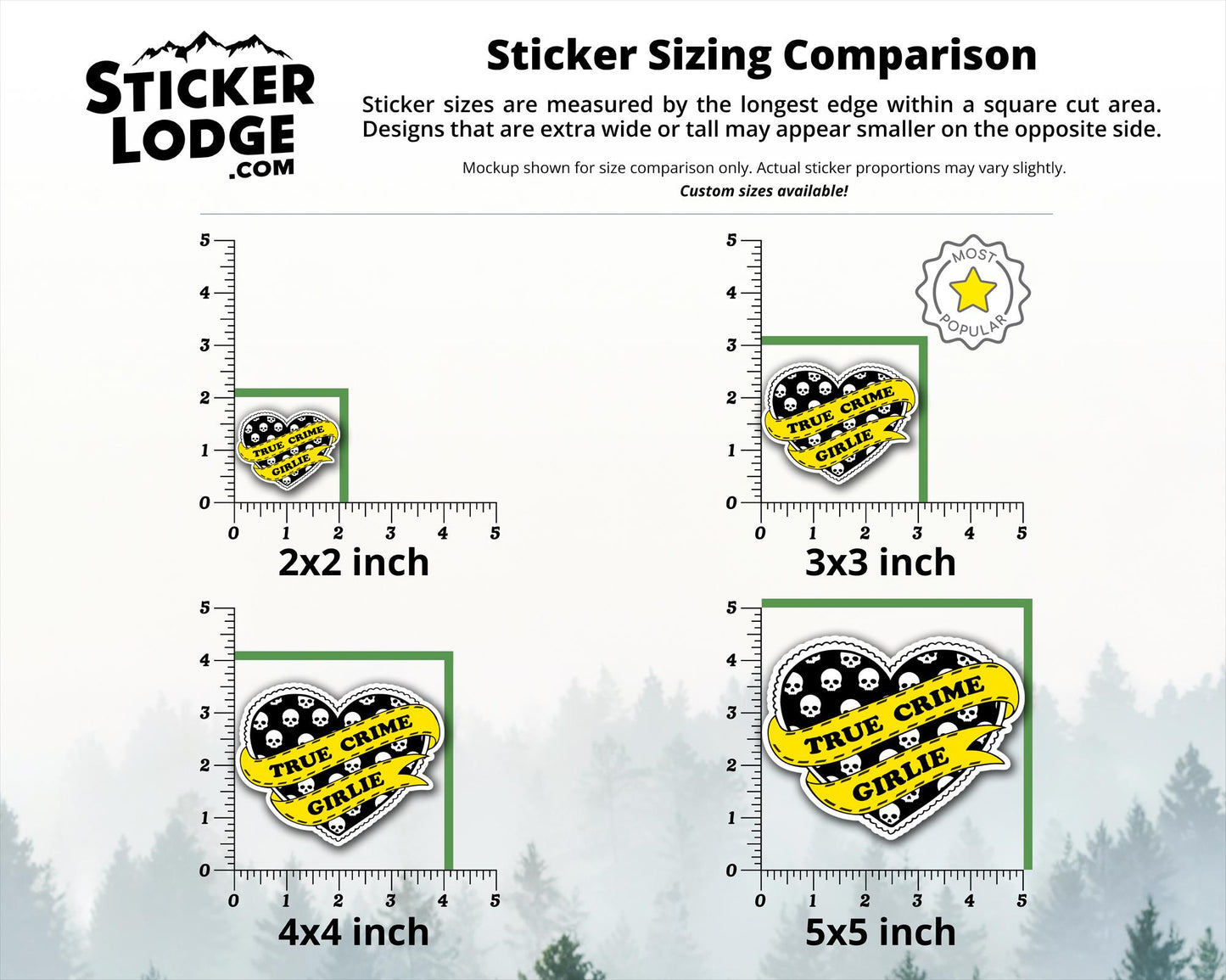 True Crime Girlie Vinyl Sticker | Sticker Lodge