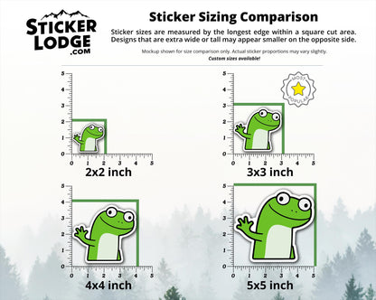 Lizard Meme Vinyl Sticker | Sticker Lodge