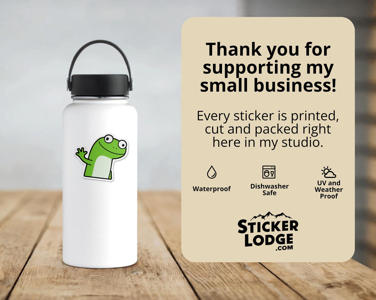 Lizard Meme Vinyl Sticker | Sticker Lodge