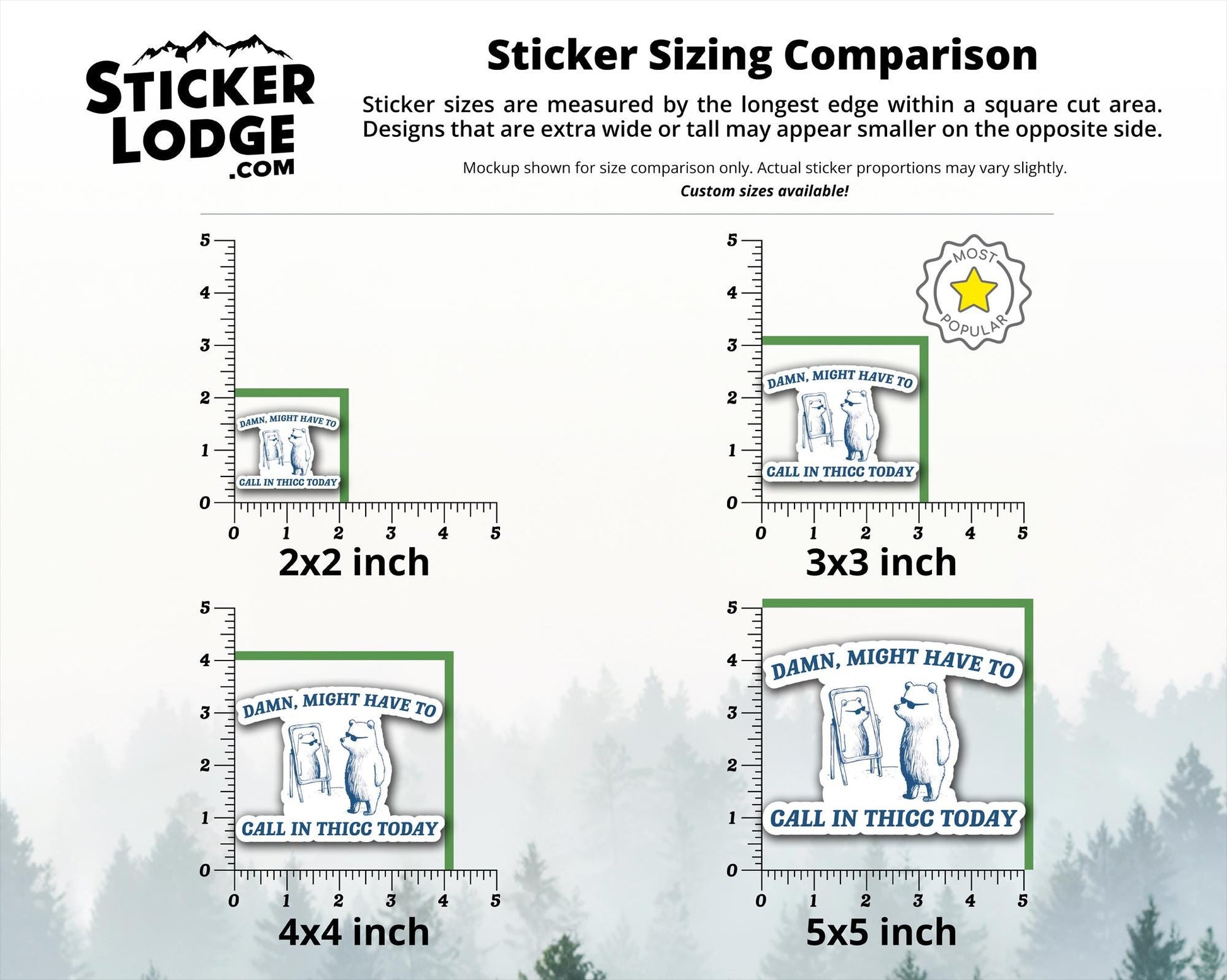 Damn Might Have To Call In Thicc Today Vinyl Sticker | Sticker Lodge