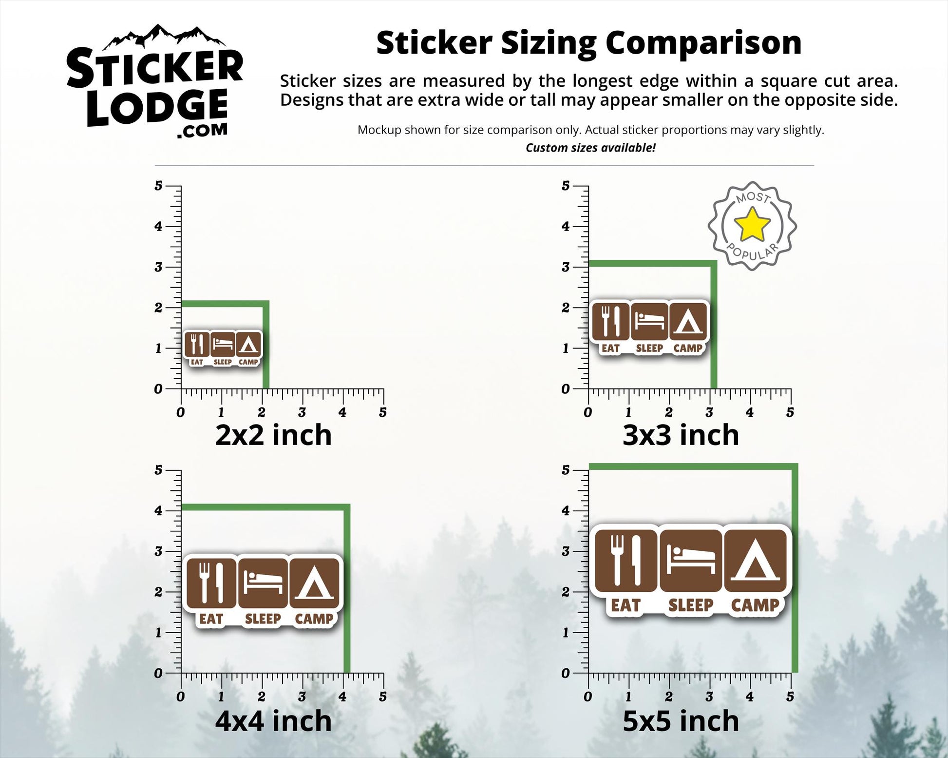 Eat Sleep Camp National Parks Vinyl Sticker | Sticker Lodge