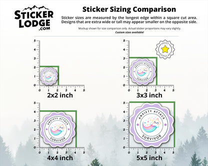 Anxiety Attack Survivor Vinyl Sticker | Sticker Lodge
