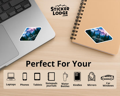The Mountains Are Calling Vinyl Sticker | Sticker Lodge