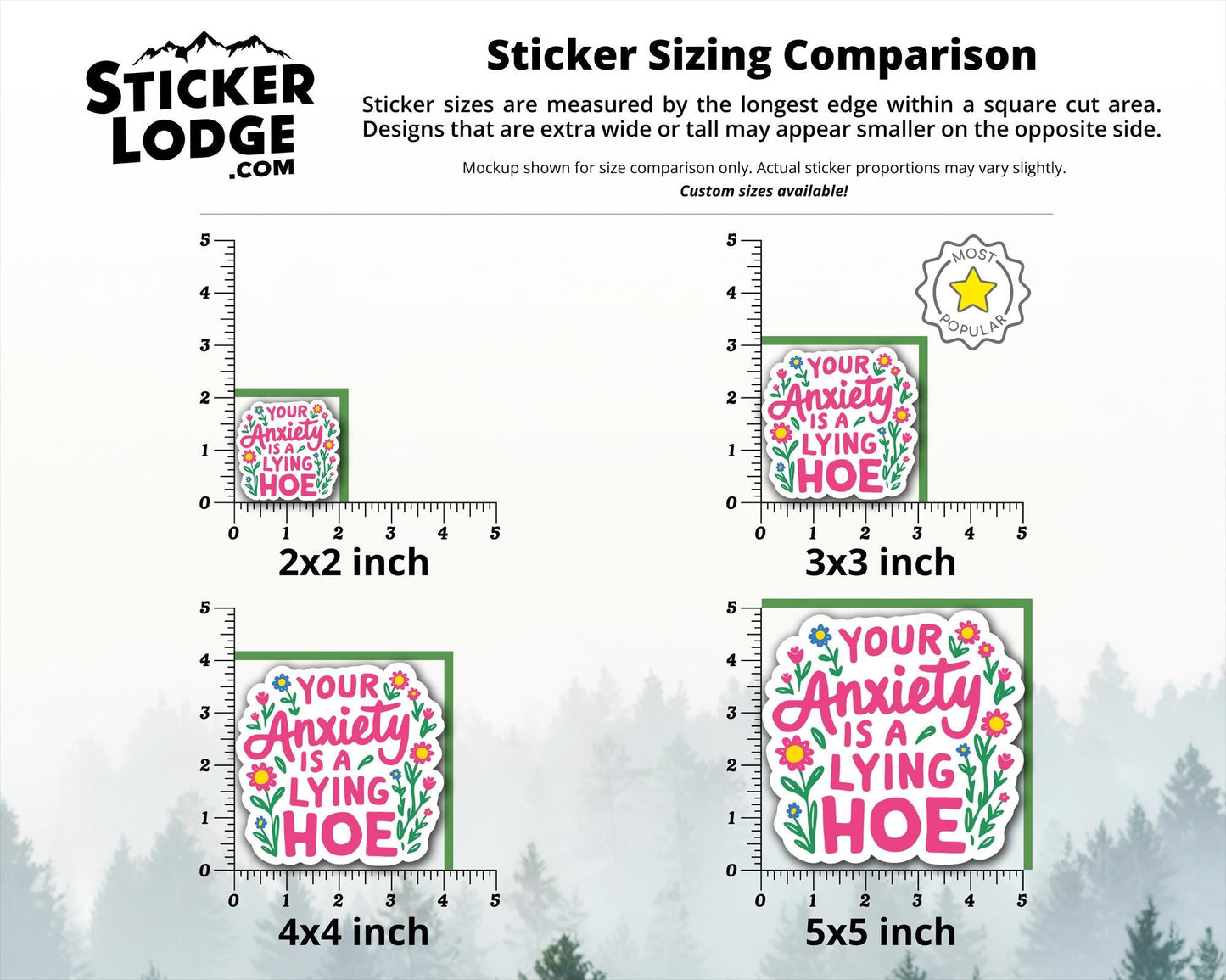 Your Anxiety Is A Lying Hoe Vinyl Sticker | Sticker Lodge
