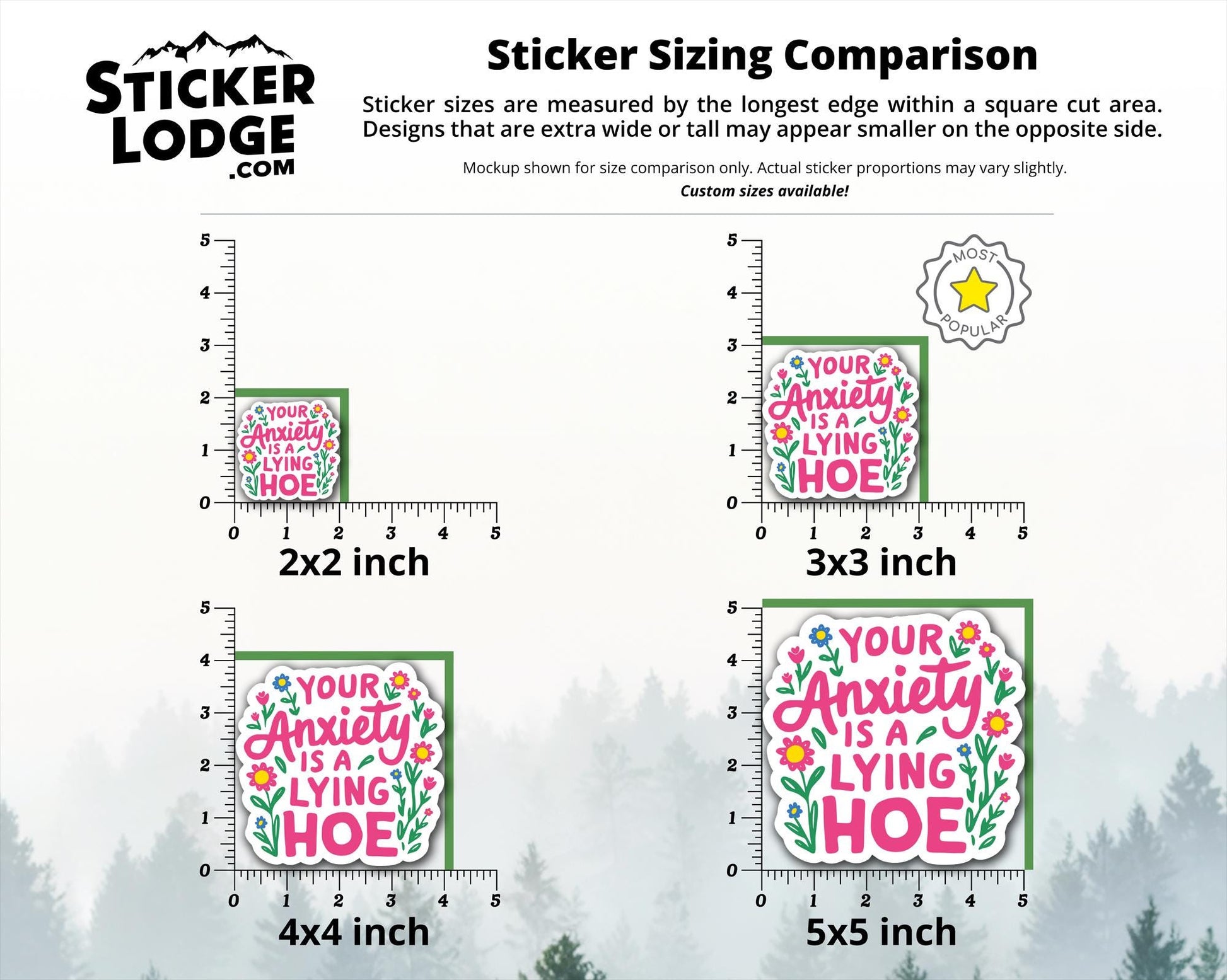 Your Anxiety Is A Lying Hoe Vinyl Sticker | Sticker Lodge