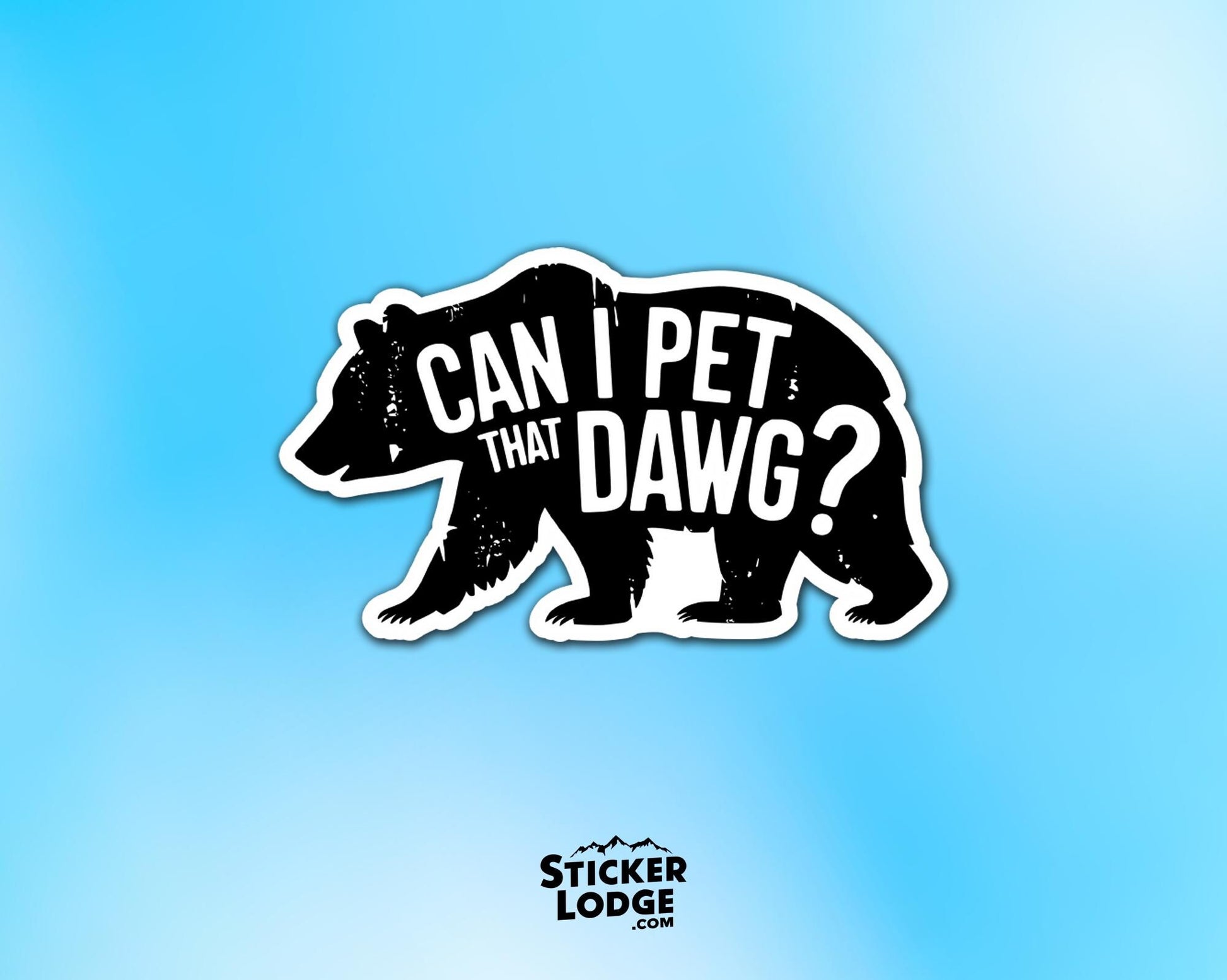 Can I Pet That Dawg Meme Vinyl Sticker | Sticker Lodge