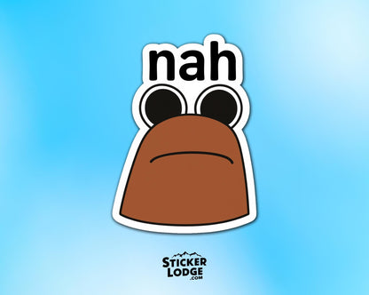 Nah Marcus The Worm Vinyl Sticker | Sticker Lodge