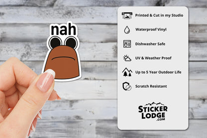 Nah Marcus The Worm Vinyl Sticker | Sticker Lodge