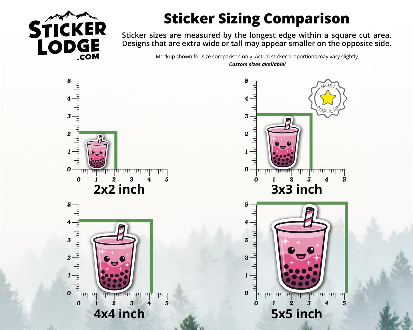 Pink Boba Tea Vinyl Sticker | Sticker Lodge