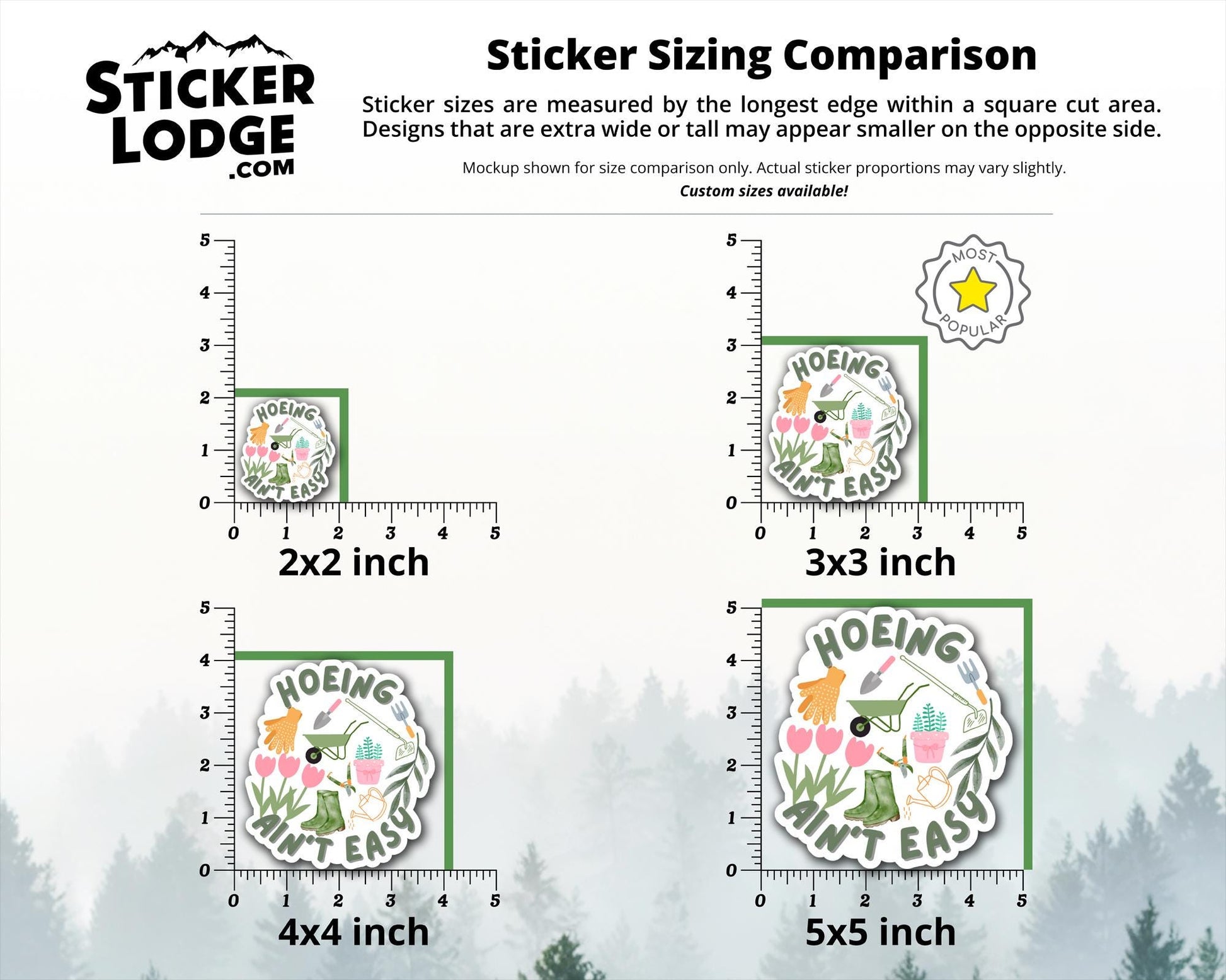 Hoeing Ain't Easy Vinyl Sticker | Sticker Lodge