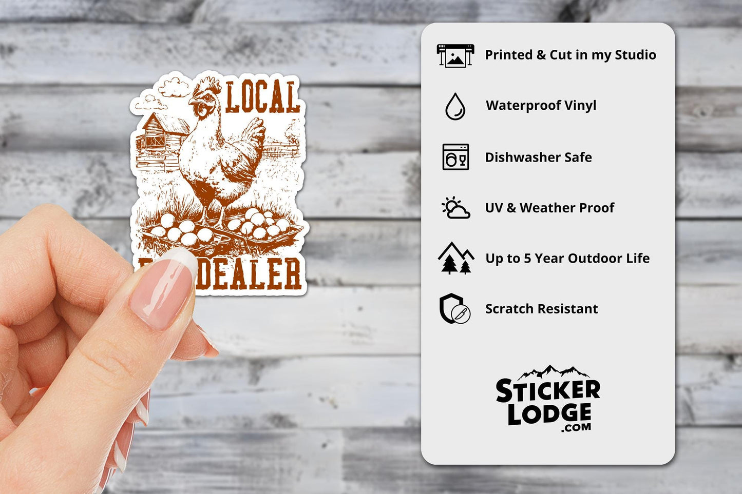 Local Egg Dealer Vinyl Sticker | Sticker Lodge